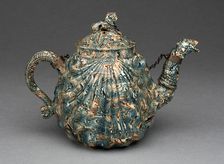 Teapot, Staffordshire, 1750/59. Creator: Staffordshire Potteries