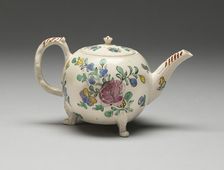Teapot, Staffordshire, 1750/65. Creator: Staffordshire Potteries