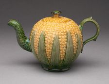 Teapot, Staffordshire, 1750/70. Creator: Staffordshire Potteries