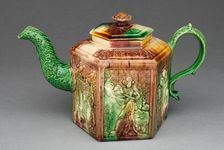 Teapot, Staffordshire, 1750/70. Creator: Staffordshire Potteries