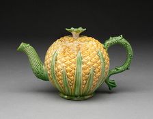 Teapot, Staffordshire, 1750/70. Creator: Staffordshire Potteries