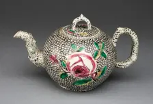 Teapot, Staffordshire, 1755/65. Creator: Staffordshire Potteries