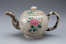 Teapot, Staffordshire, 1755/65. Creator: Staffordshire Potteries