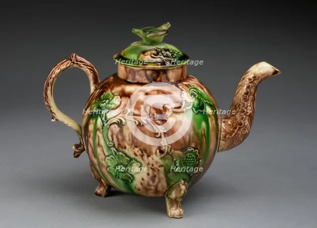 Teapot, Staffordshire, 1760/70. Creator: Staffordshire Potteries.