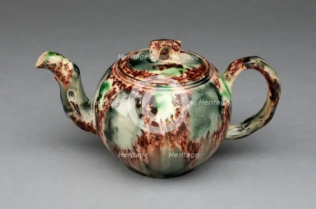 Teapot, Staffordshire, 1760/70. Creator: Staffordshire Potteries.