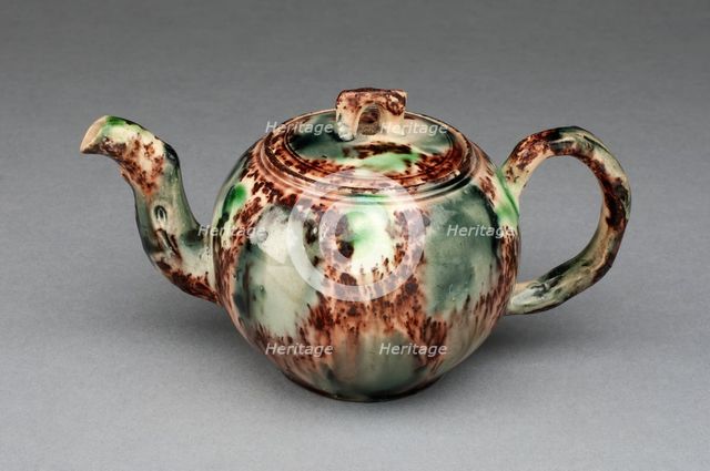 Teapot, Staffordshire, 1760/70. Creator: Staffordshire Potteries.