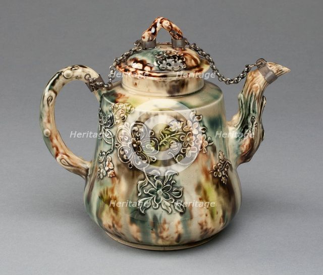 Teapot, Staffordshire, 1760/70. Creator: Staffordshire Potteries.