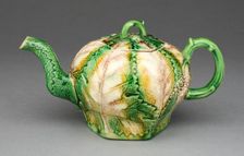 Teapot, Staffordshire, 1760/75. Creator: Staffordshire Potteries