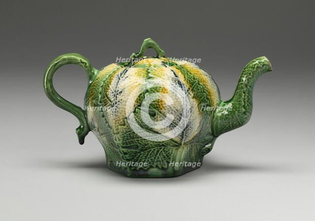 Teapot, Staffordshire, 1760/75. Creator: Staffordshire Potteries.
