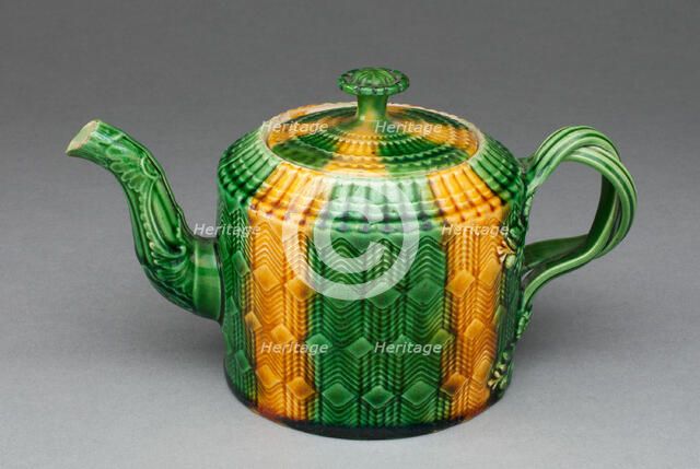 Teapot, Staffordshire, 1760/75. Creator: Staffordshire Potteries.