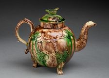 Teapot, Staffordshire, 1760/70. Creator: Staffordshire Potteries