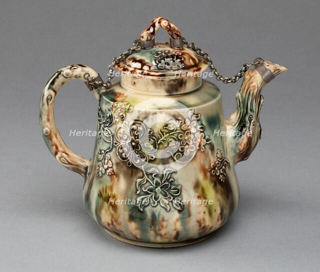 Teapot, Staffordshire, 1760/70. Creator: Staffordshire Potteries.