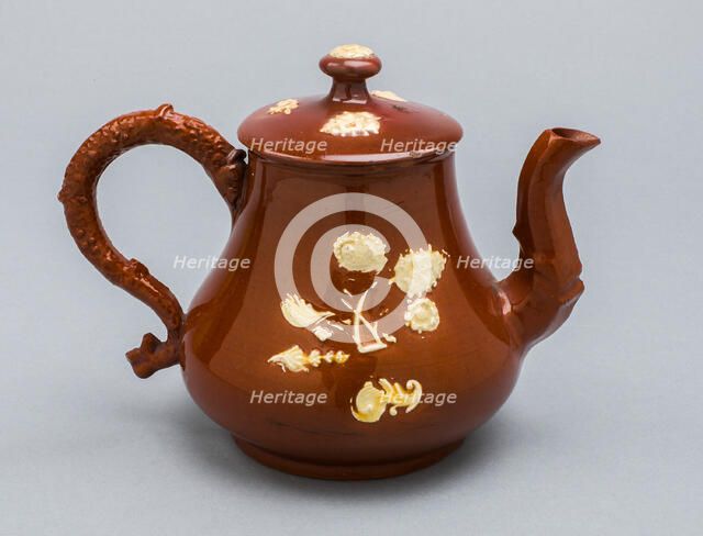 Teapot, Staffordshire, c. 1725/40. Creator: Staffordshire Potteries.
