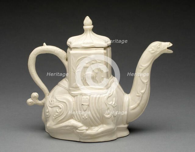Teapot, Staffordshire, c. 1745. Creator: Staffordshire Potteries.