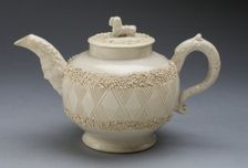 Teapot, Staffordshire, c. 1740. Creator: Staffordshire Potteries
