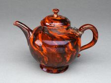 Teapot, Staffordshire, c. 1755. Creator: Staffordshire Potteries