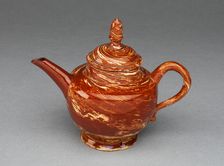 Teapot, Staffordshire, c. 1755. Creator: Staffordshire Potteries