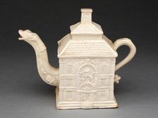 Teapot, Staffordshire, c. 1750. Creator: Staffordshire Potteries