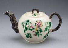 Teapot, Staffordshire, c. 1750. Creator: Staffordshire Potteries