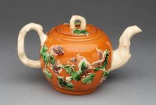 Teapot, Staffordshire, c. 1750. Creator: Staffordshire Potteries
