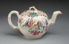 Teapot, Staffordshire, c. 1750. Creator: Staffordshire Potteries