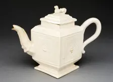 Teapot, Staffordshire, c. 1750. Creator: Staffordshire Potteries