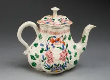 Teapot, Staffordshire, c. 1750. Creator: Staffordshire Potteries