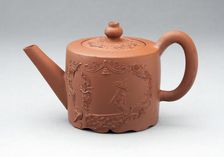 Teapot, Staffordshire, c. 1760. Creator: Staffordshire Potteries