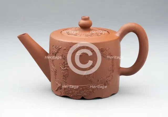 Teapot, Staffordshire, c. 1760. Creator: Staffordshire Potteries.