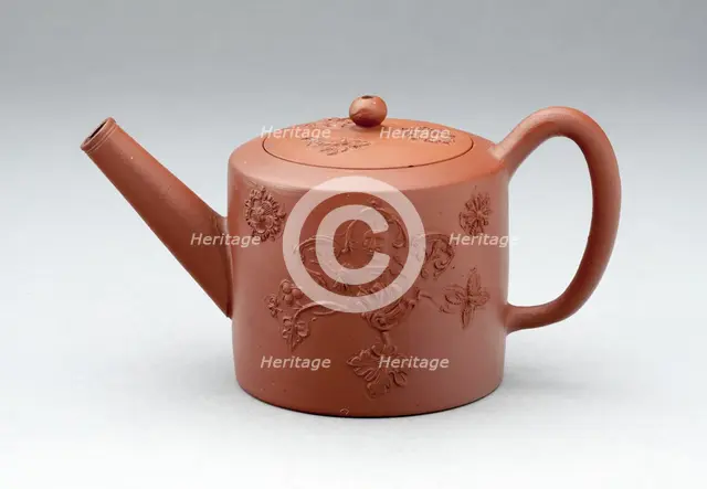 Teapot, Staffordshire, c. 1760. Creator: Staffordshire Potteries.
