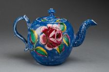 Teapot, Staffordshire, c. 1760. Creator: Staffordshire Potteries