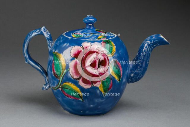 Teapot, Staffordshire, c. 1760. Creator: Staffordshire Potteries.