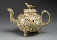 Teapot, Staffordshire, c. 1760. Creator: Staffordshire Potteries