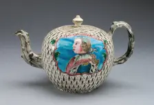 Teapot, Staffordshire, c. 1760. Creator: Staffordshire Potteries