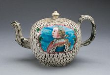 Teapot, Staffordshire, c. 1760. Creator: Staffordshire Potteries
