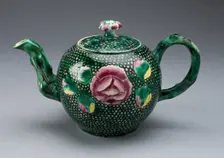 Teapot, Staffordshire, c. 1760. Creator: Staffordshire Potteries