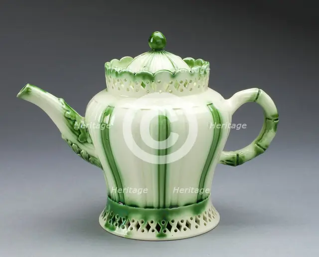 Teapot, Staffordshire, c. 1780. Creator: Staffordshire Potteries.