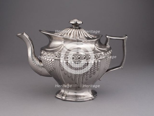 Teapot, Staffordshire, c. 1820. Creator: Staffordshire Potteries.