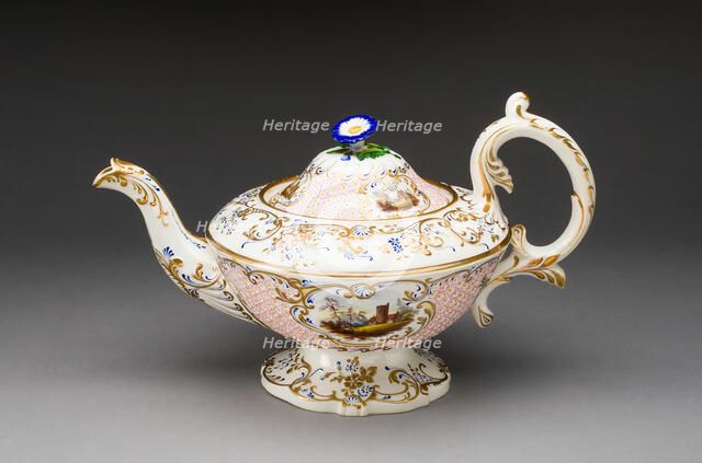 Teapot, Stoke on Trent, c. 1840. Creator: Spode Ceramic Works.