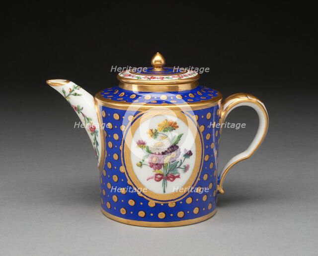 Teapot, Sèvres, 1788. Creators: Sèvres Porcelain Manufactory, Charles Buteux le Père.