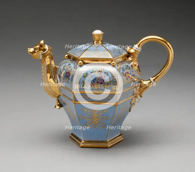 Teapot, Sèvres, 1832/35. Creator: Sèvres Porcelain Manufactory.