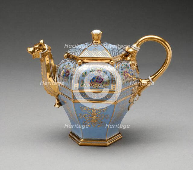 Teapot, Sèvres, 1832/35. Creator: Sèvres Porcelain Manufactory.