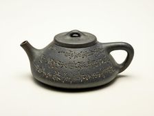 Teapot Shaped like a Bamboo Hat, Qing dynasty (1644-1911), first half of the 19th century. Creator: Qu Yingshao