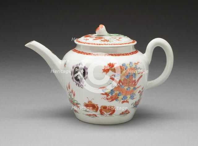 Teapot, Worcester, c. 1760. Creator: Royal Worcester.