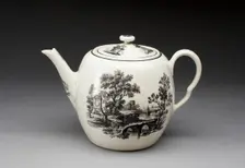 Teapot, Worcester, c. 1785. Creator: Royal Worcester