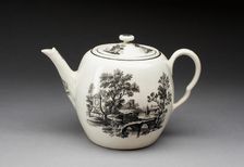 Teapot, Worcester, c. 1785. Creator: Royal Worcester