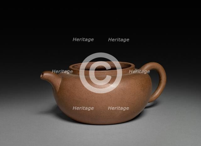 Teapot: Yixing ware, 1644-1911. Creator: Unknown.