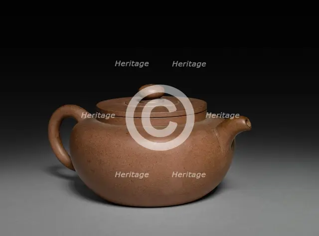 Teapot: Yixing ware, 1644-1911. Creator: Unknown.