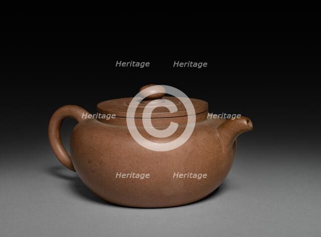 Teapot: Yixing ware, 1644-1911. Creator: Unknown.