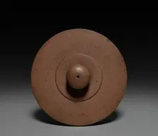 Teapot: Yixing ware (lid), 1644-1911. Creator: Unknown